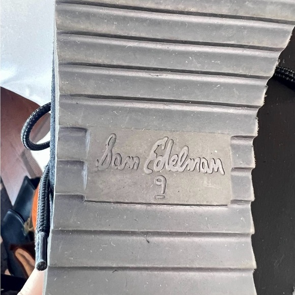 SAM EDELMAN Franc Black Suede Hiking Boots Size 9 - Picture 8 of 9